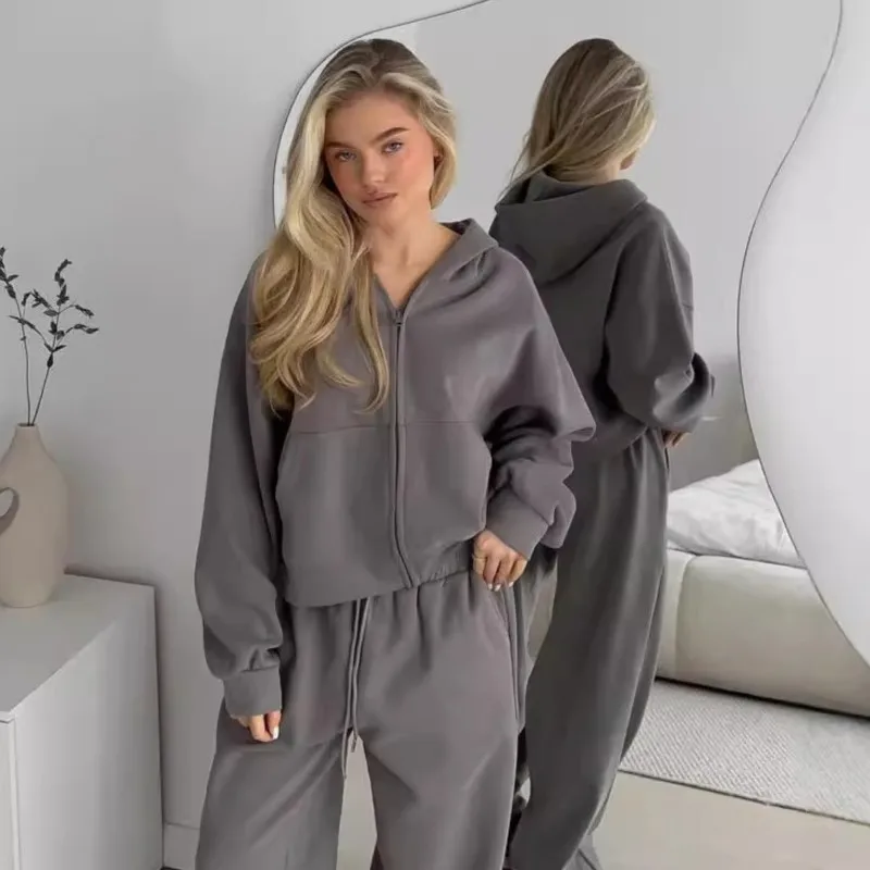 Tracksuit Women's Lounge Cardigan 3-Piece Winter Loungewear