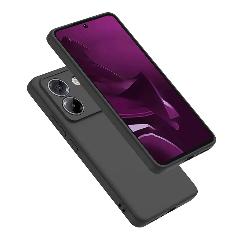 Premium Black Matte Silicone Shockproof Back Cover Bumper