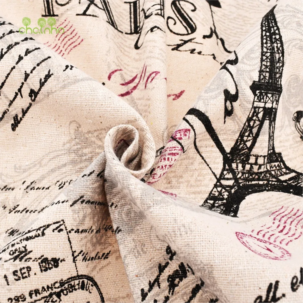 Printed Cotton Linen Fabric 2 Kinds Size cotton craft fabric,cotton fabric,craft fabric,fabric material