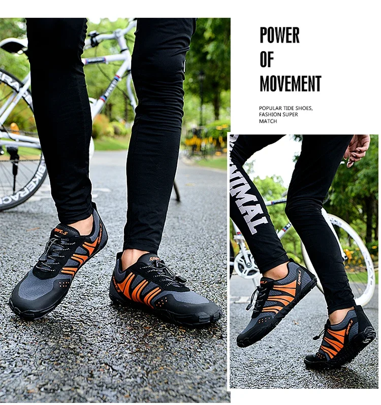 Men's Cycling Shoes Outdoor Lockless Mountain Bike Assist Shoes Leisure and Breathable Road Bike Cycling Equipment