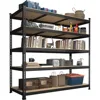 48" W x 24" D x 72" H Adjustable Garage Storage Shelves - 5-Shelf Heavy Duty Shelving Unit, Metal Utility Storage Organizer Rack 1