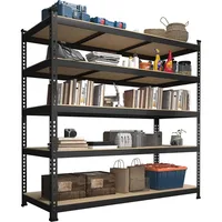 48" W x 24" D x 72" H Adjustable Garage Storage Shelves - 5-Shelf Heavy Duty Shelving Unit, Metal Utility Storage Organizer Rack 1
