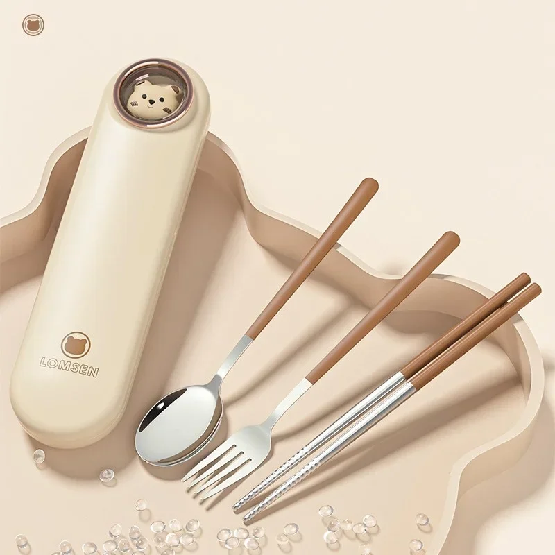 Stainless Steel Portable Tableware Set for Outdoor Travel