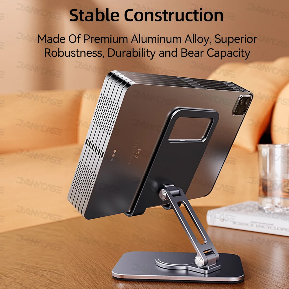 Suporte Dobrável Ajustável para Tablet Suporte de Rotação de 360 ° para Ipad Phone Samsung Xiaomi Lenovo Huawei Suporte - Imagem 6