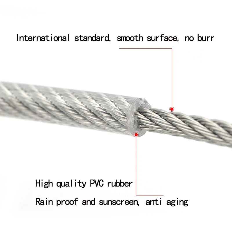 Stainless Steel Wire Rope 0.3mm-10mm Diameter 2-100m Length
