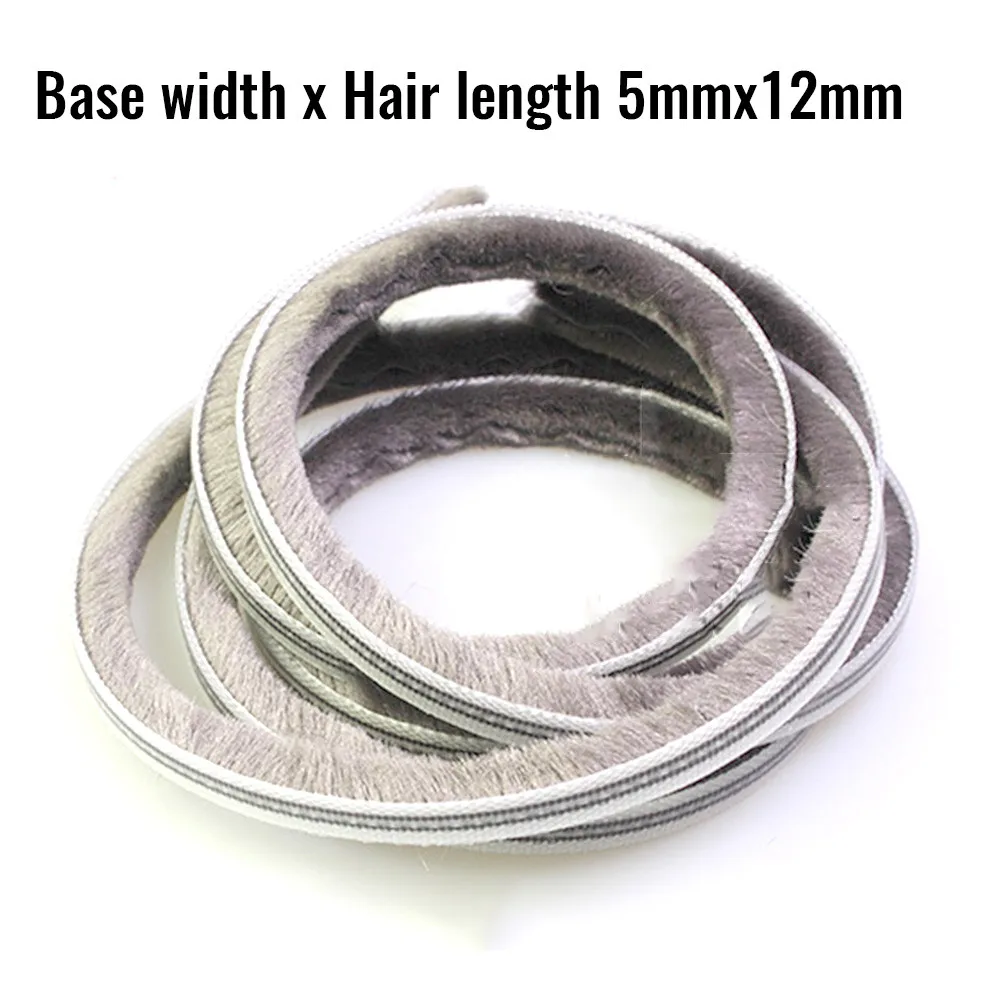 Door Weather Strip 10M Hairy Seal Brush Seal Strip 5*10mm/5/12mm Pile Casement Sliding Door Weather Strip Draught Excluder Wind-proof Gasket