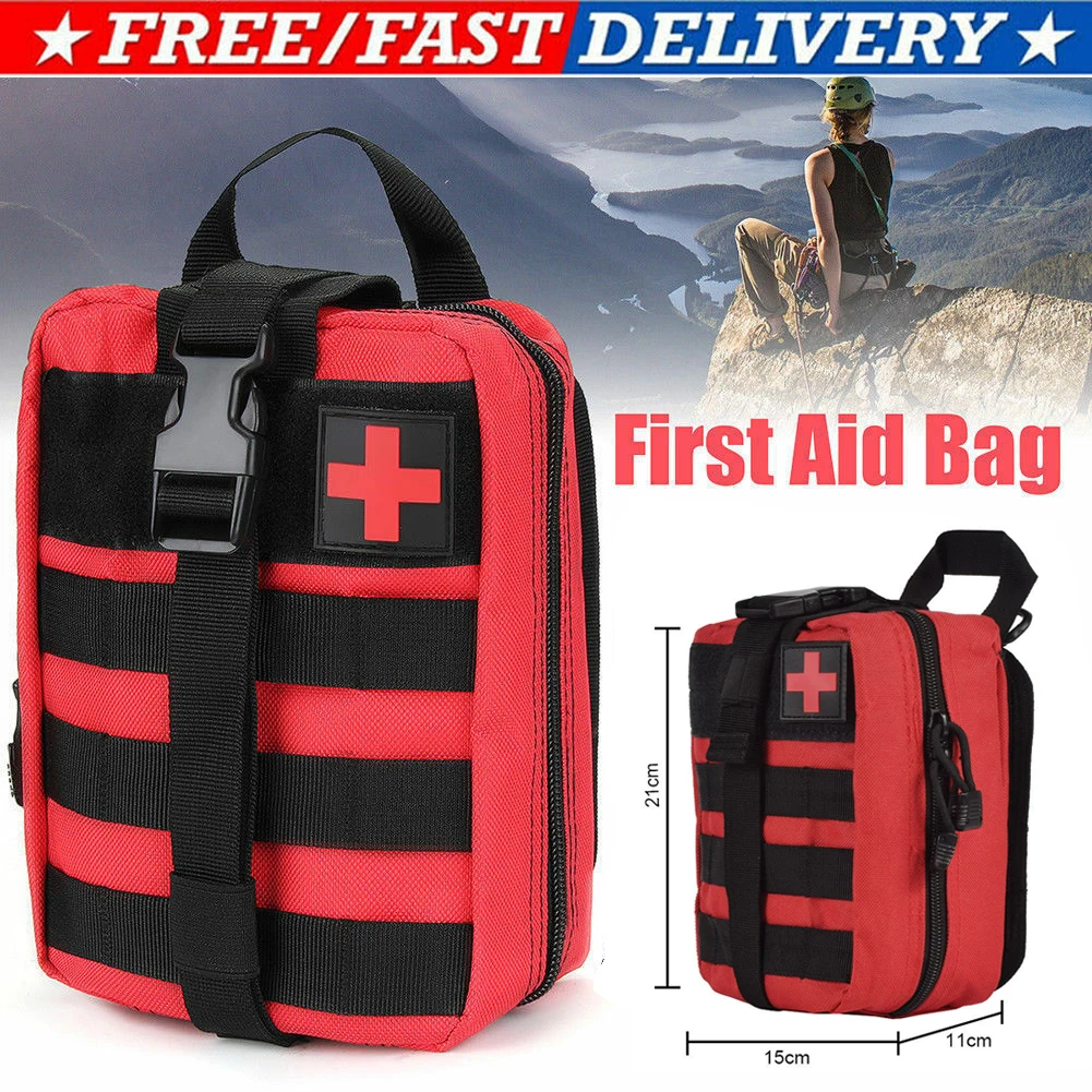Tactical First Aid Kit Survival Molle Rip-Away EMT IFAK Medical Pouch Bag 