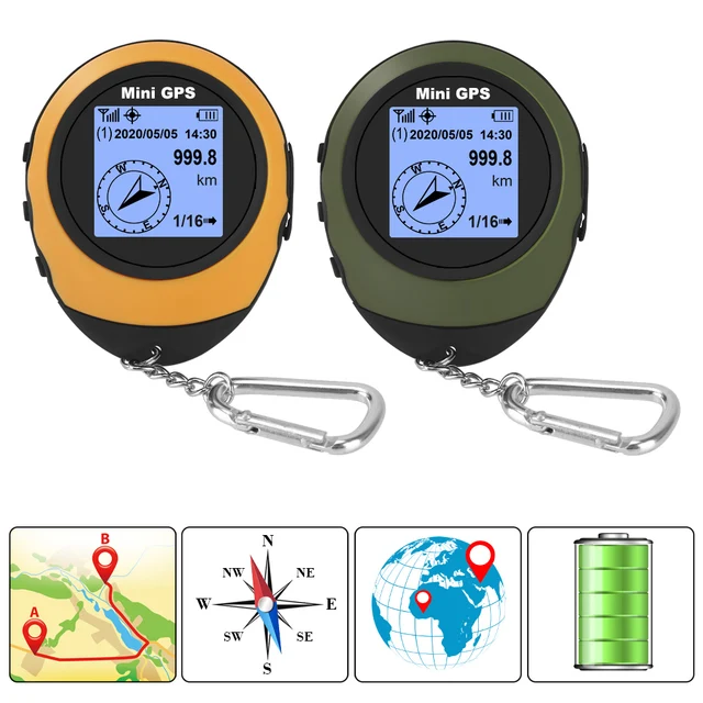 High-Precision Satellite Mini Handheld GPS Coordinates Compass Altitude Locator Navigator Outdoor Sports Travel Hiking Tracking 6