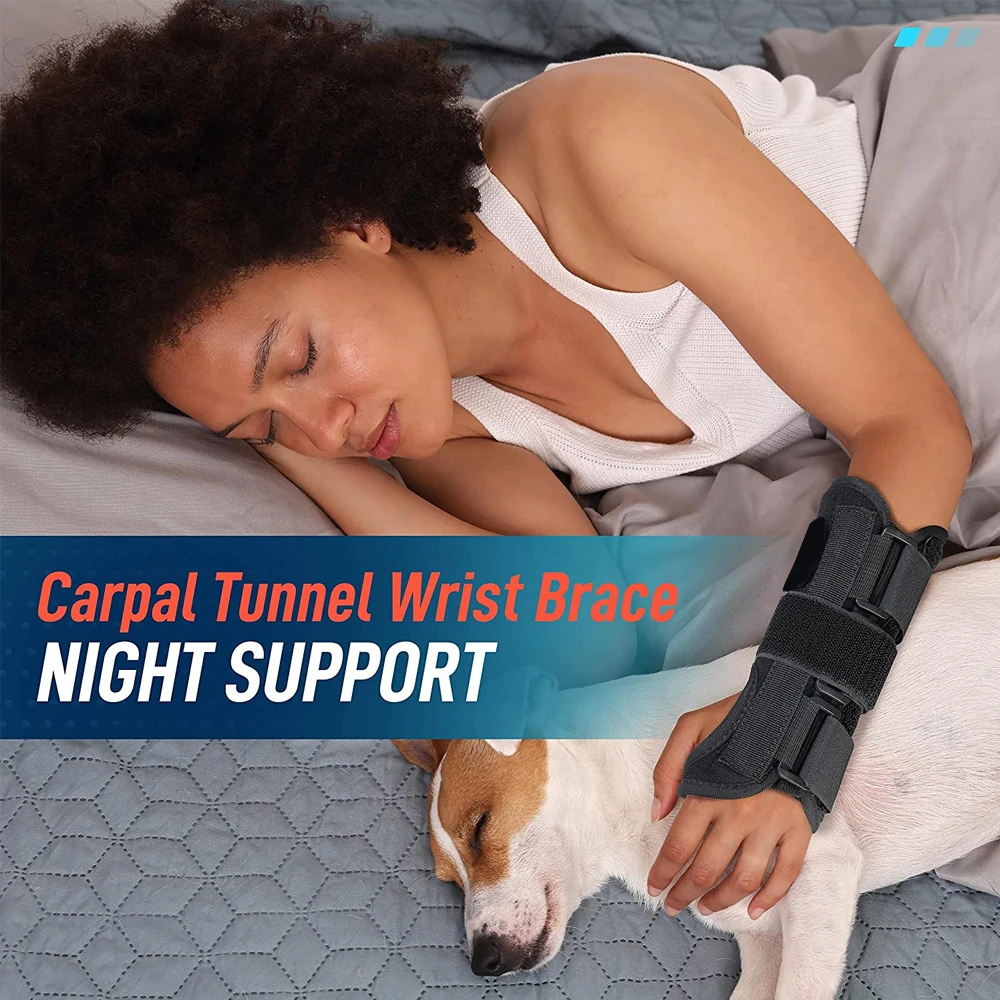 PC Carpal Tunnel Wrist Brace for Men and Women Day Night Therapy