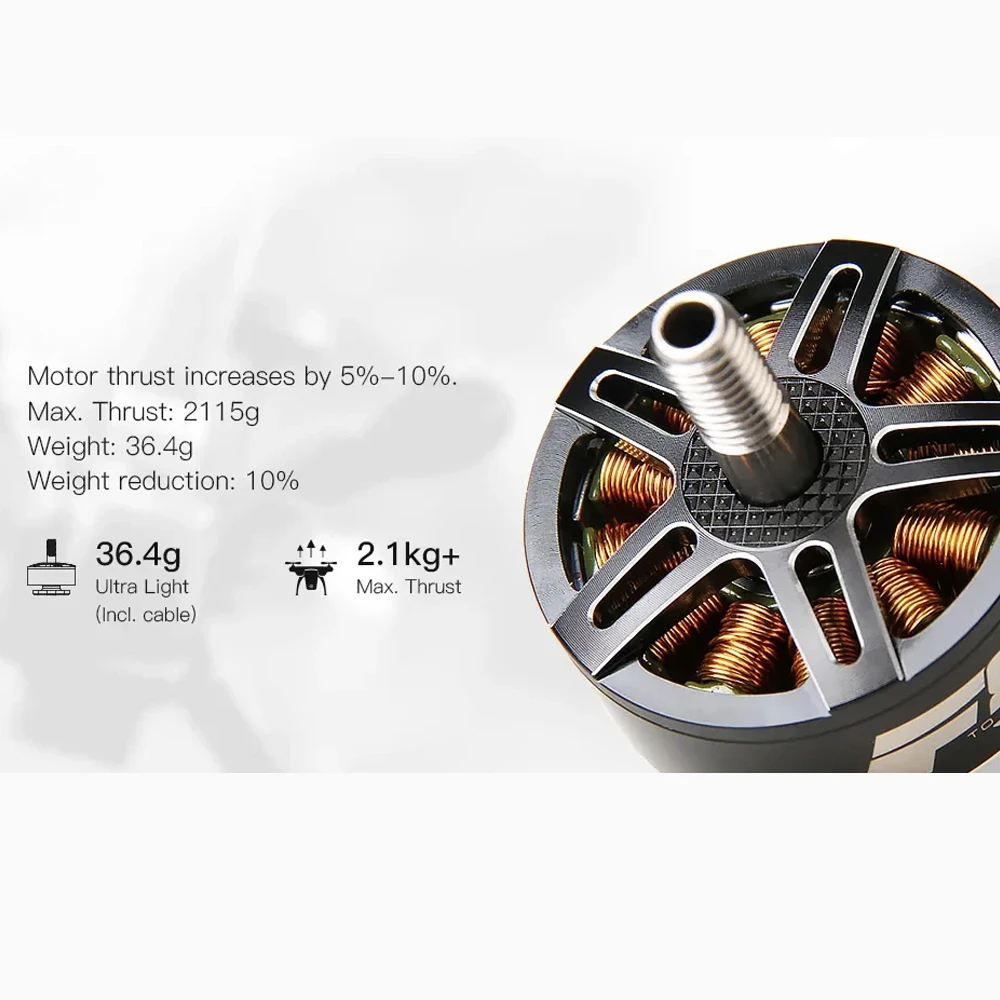 Lot de 4 moteurs Brushless 1900KV pour drone course, emballage d'origine