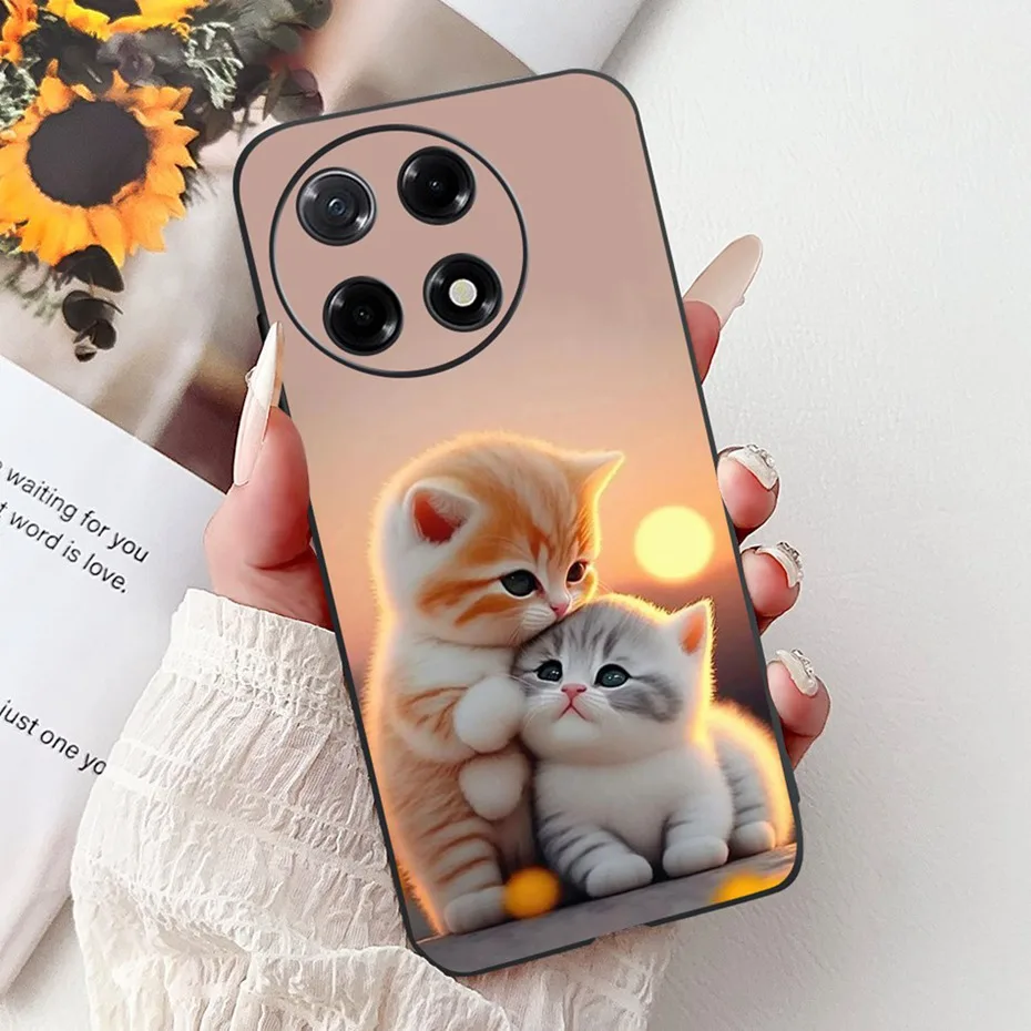 Sleek Black Silicon Soft TPU Phone Case - Modern Design Back Cover
