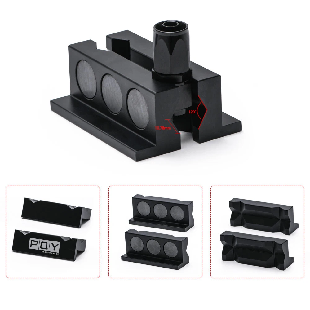 PQY Aluminum line separator Vise Jaw Protective Inserts Magnetized For AN Fittings With Magnetic Back PQY-SLV0304-01 aluminum hose fitting