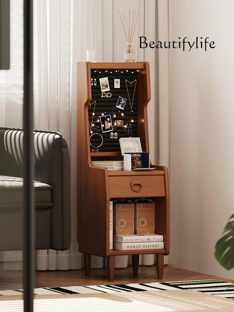 

Nordic Solid Wood Bedside Cabinet Simple Antique Style Locker