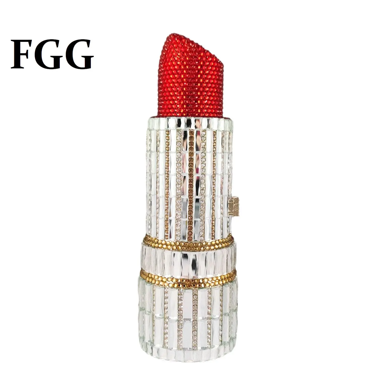 Boutique De FGG Novelty Designer Handbags Women Mini Lipstick Clutch