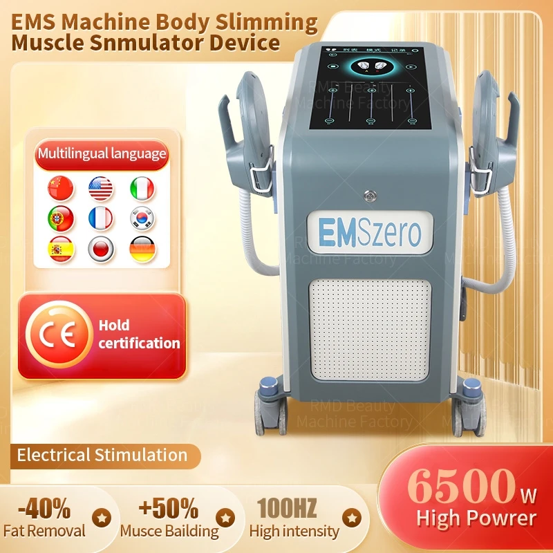 

4 Handles EMSZERO 15 Teslas Muscle Building Loss Weight Electromagnetic Coil With Radiofrequency Fat Burning Emszero Machine