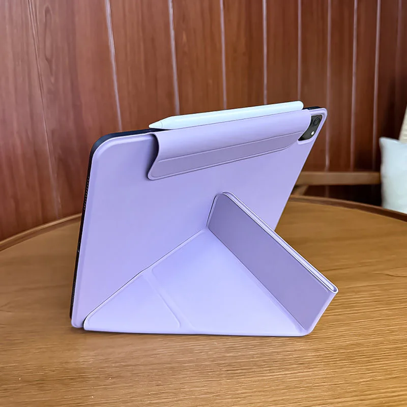 Versatile Multi-Fold Magnetic Tablet Case with Clasp – Smart Protective Shell