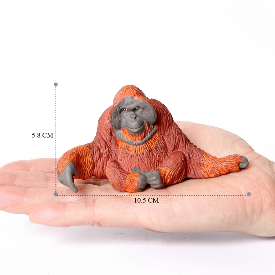 Realistische Dschungel Primattiere Schimpanse Mandrill Gibbons Indri Lemur Golden Monkey Modell Actionfigur Lernspielzeug – Detail 25