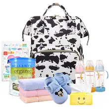 

Mommy Bag Travel Outing Storage Waterproof Backpack With Stroller Strap Black White Plaid Multifunction Mommy Maternity Bag