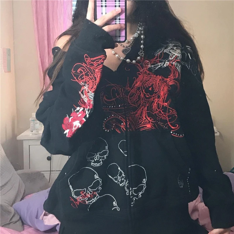 Lamuusaa Gothic Coat Women y2k Clothes Cybercore Jacket