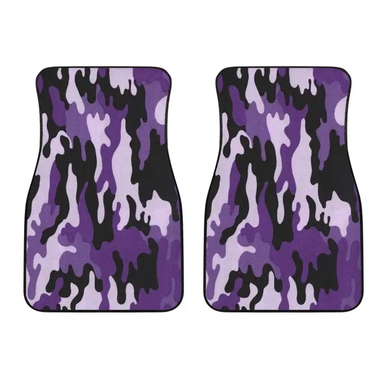 

Purple Camouflage, Front Car Floor Mats, Custom Made, Housewarming Gift, Auto Accessory, Car Accessories, Custom Car Mat, Floral