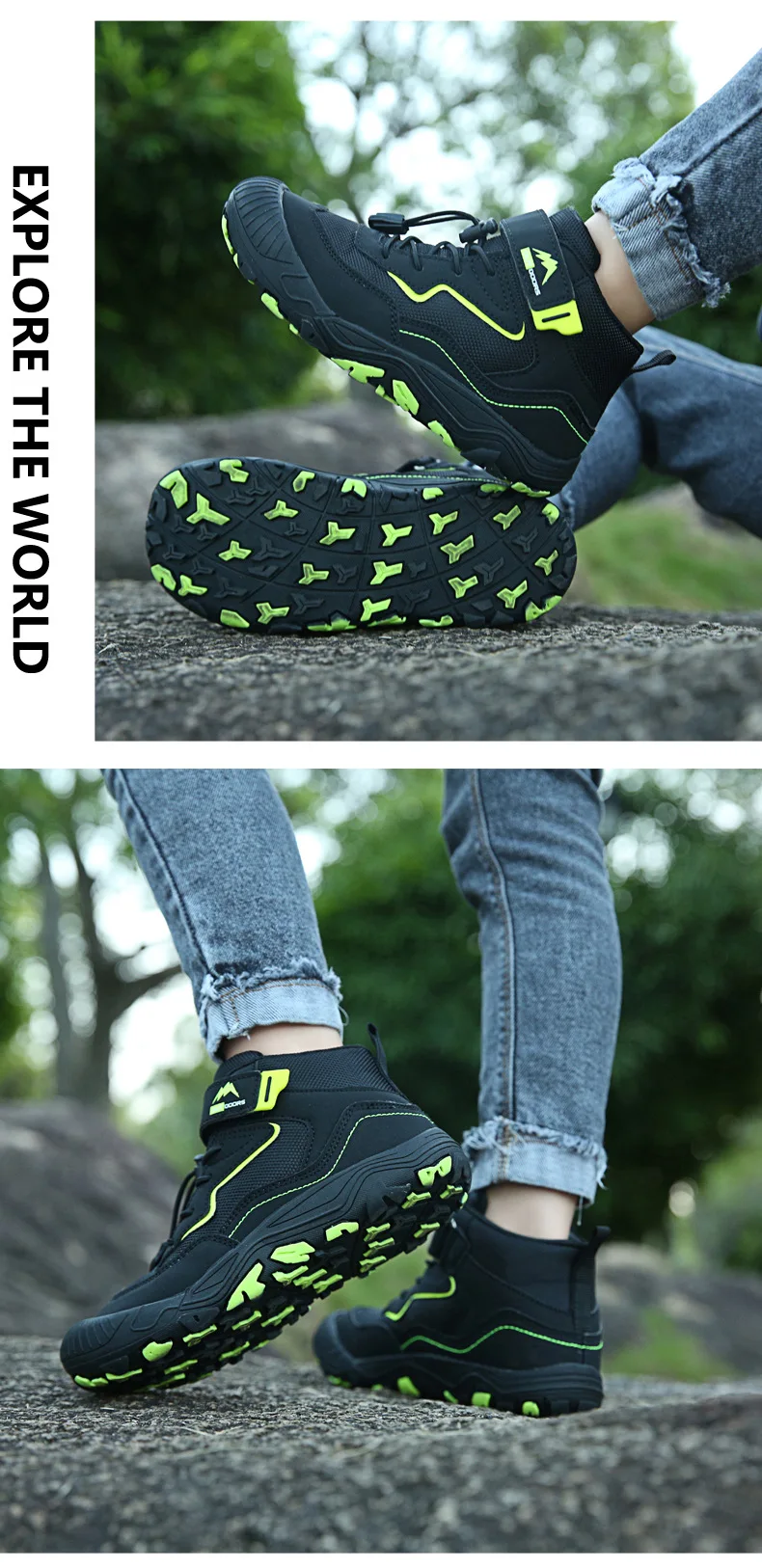 أحذية المشي لمسافات طويلة في الهواء الطلق المضادة للانزلاق للأطفال الرحلات أحذية رياضية الصيف تسلق الجبال أحذية رياضية للأطفال للجنسين للأولاد والبنات