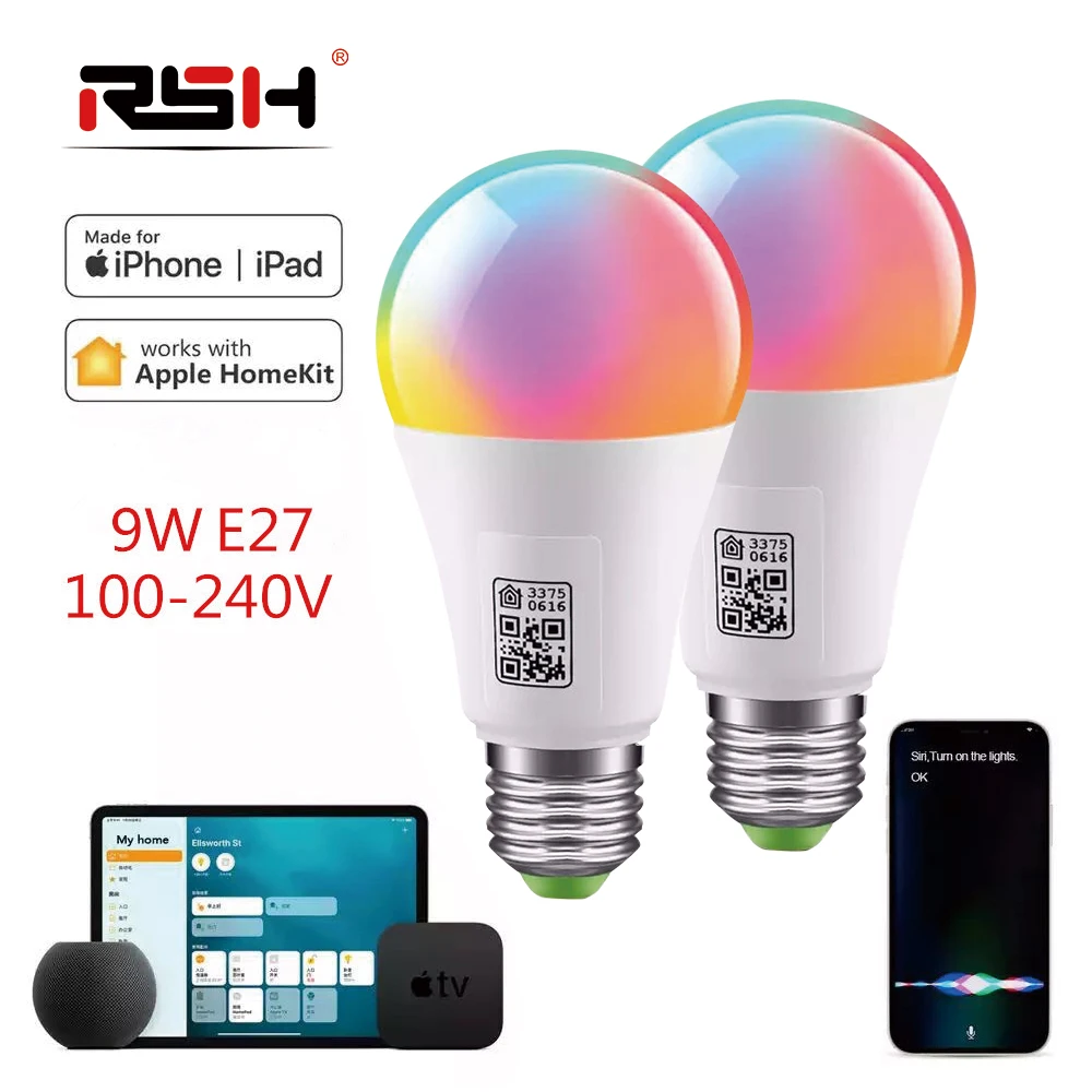 Bombilla inteligente E14 Homekit WiFi y Buletooth RGBCW funciona con Apple  Homekit y control de voz Cozylife Siri [Clase de eficiencia energética A+]  : : Iluminación