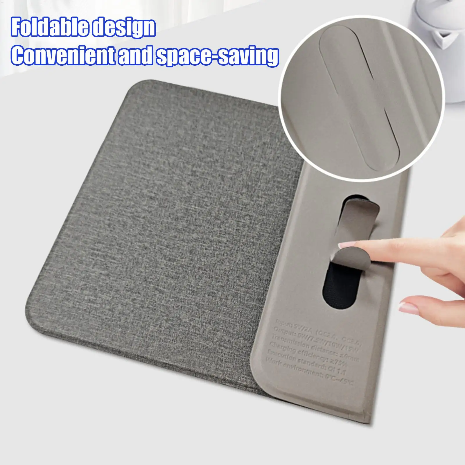 Wireless Charging Mice Pad Mice Pad Charger Cell Phones Game Accessories for Desktop Pc Computer Travel Road Trip Laptop