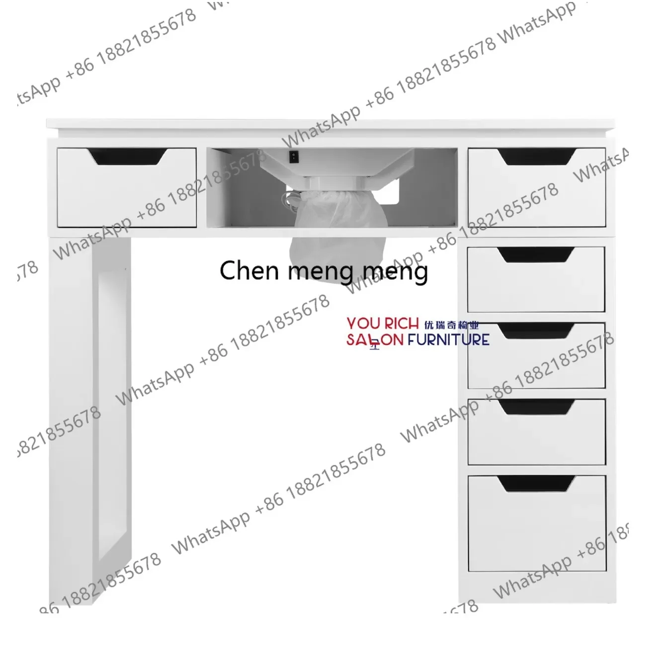 01A 화이트 매니큐어 테이블, 매니큐어 작업대, 매니큐어 및 뷰티 살롱 테이블