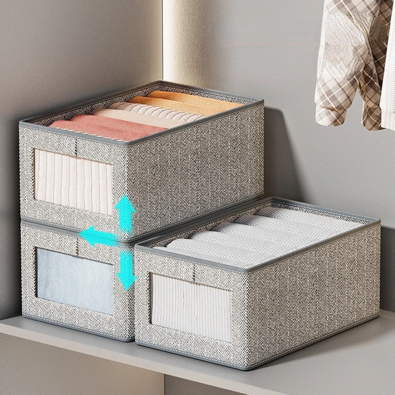 

Classified window storage box Visible pants Clothes storage artifact Clothes pants storage box Drawer type sorting box