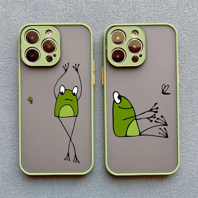 Niedliche Cartoon-Frosch-Tanz-Handyhülle für iPhone 17 16 15 Pro Max Hülle Funda iPhone 11 13 12 14 Pro Max XR XS X 15 Plus Rückseiten-Cover – Detail 11