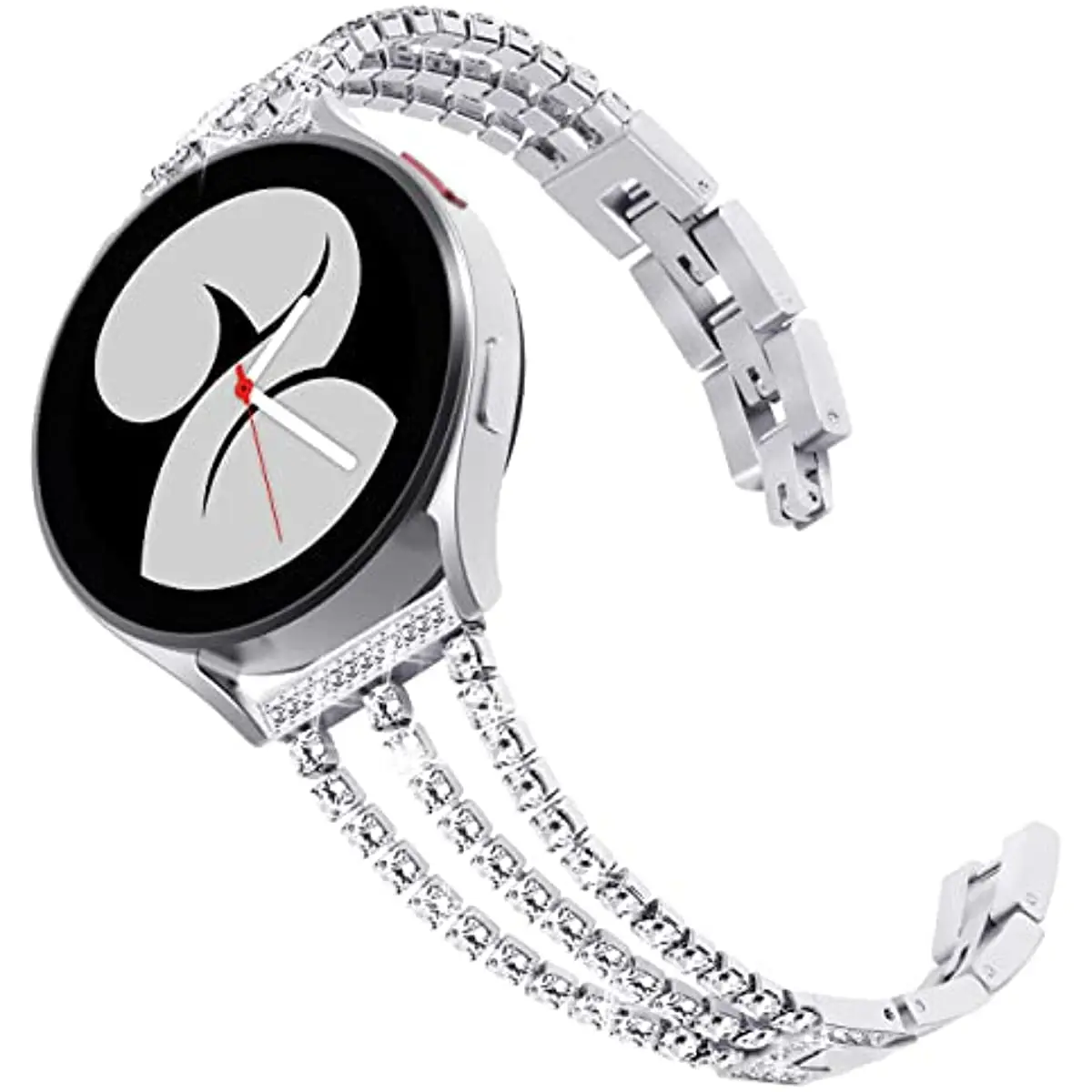 

Stainless Steel Link Bracelet Galaxy Watch 4 Classic 42mm 46mm Strap And Diamond Bezel for Galaxy Watch 4 5 45 40mm Metal Band