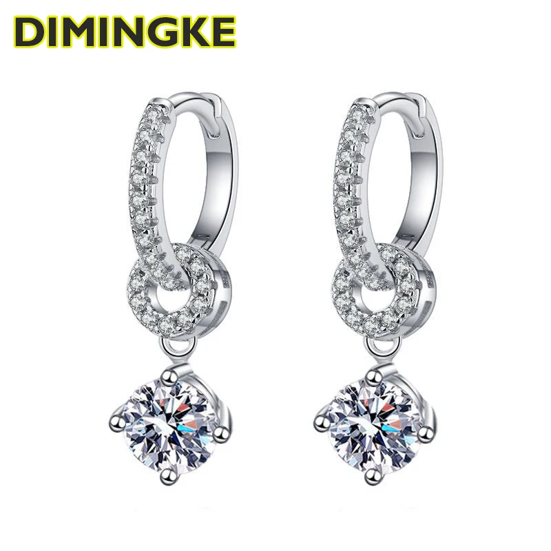 

Женские серьги из серебра 0,5 пробы, с муассанитом