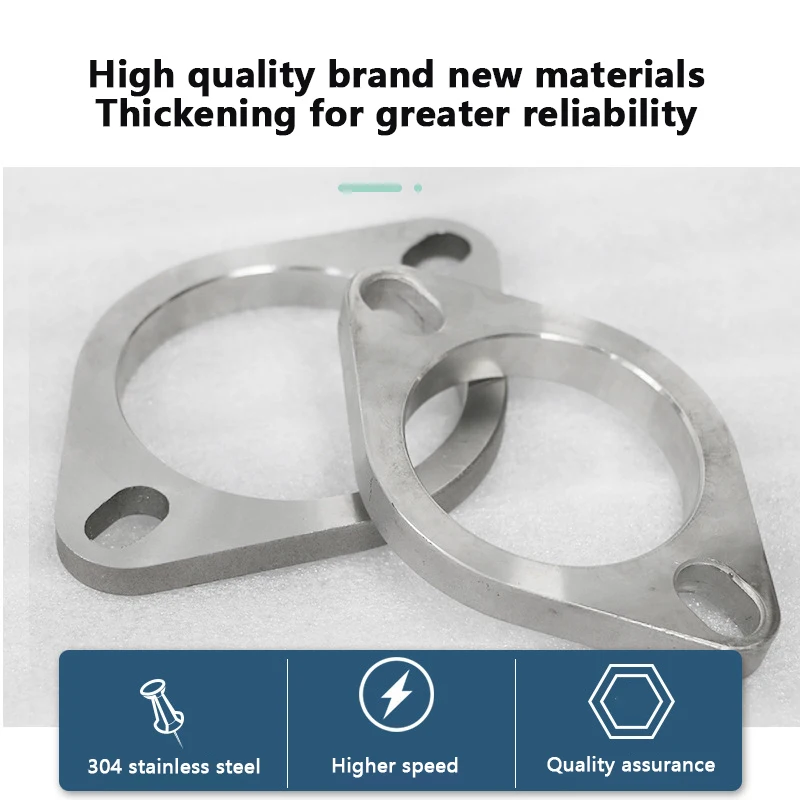 범용 스테인레스 스틸 배기 머플러 플랜지 배기관 연결, 51mm, 64mm, 76mm 조인트, 액세서리