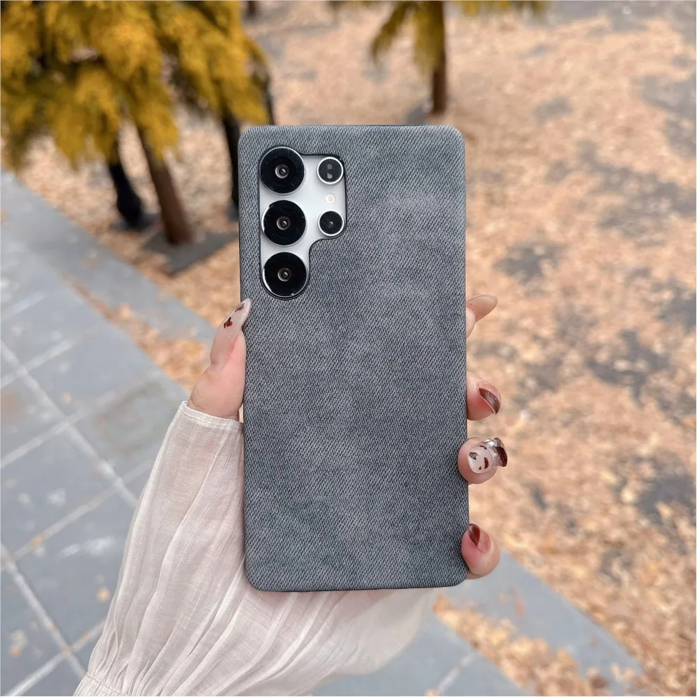 Washed Denim Matte Hard Phone Case - Frameless Cooling Design