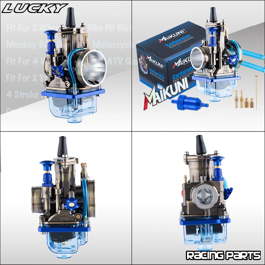 Motorcycle Carburetor 21 24 26 28 30 32 34mm For MAIKUNI Mikuni 2T 4T Engine Motocross Scooter UTV ATV