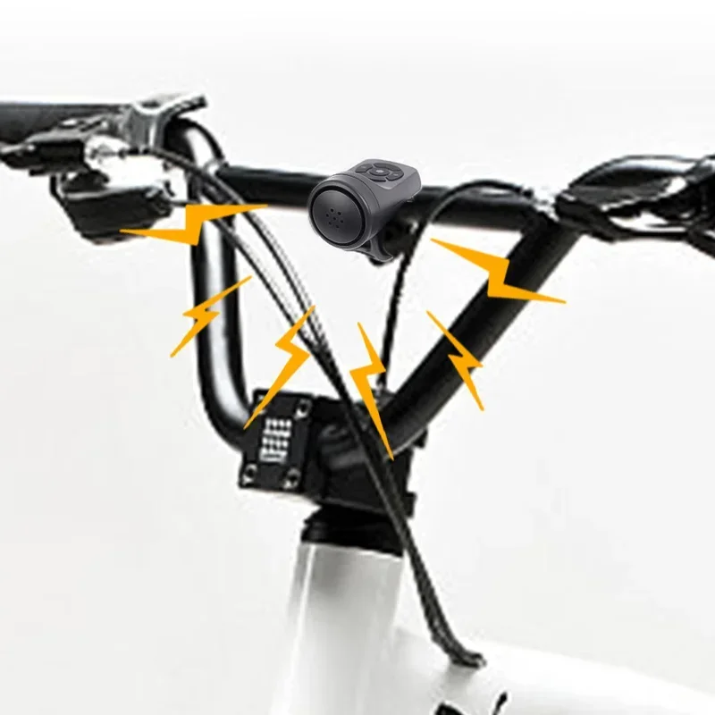USB Rechargeable Bicycle Motorcycle Electric Bell Horn 4 Modes Cycling Anti-theft Alarm Horn Bike Accessories