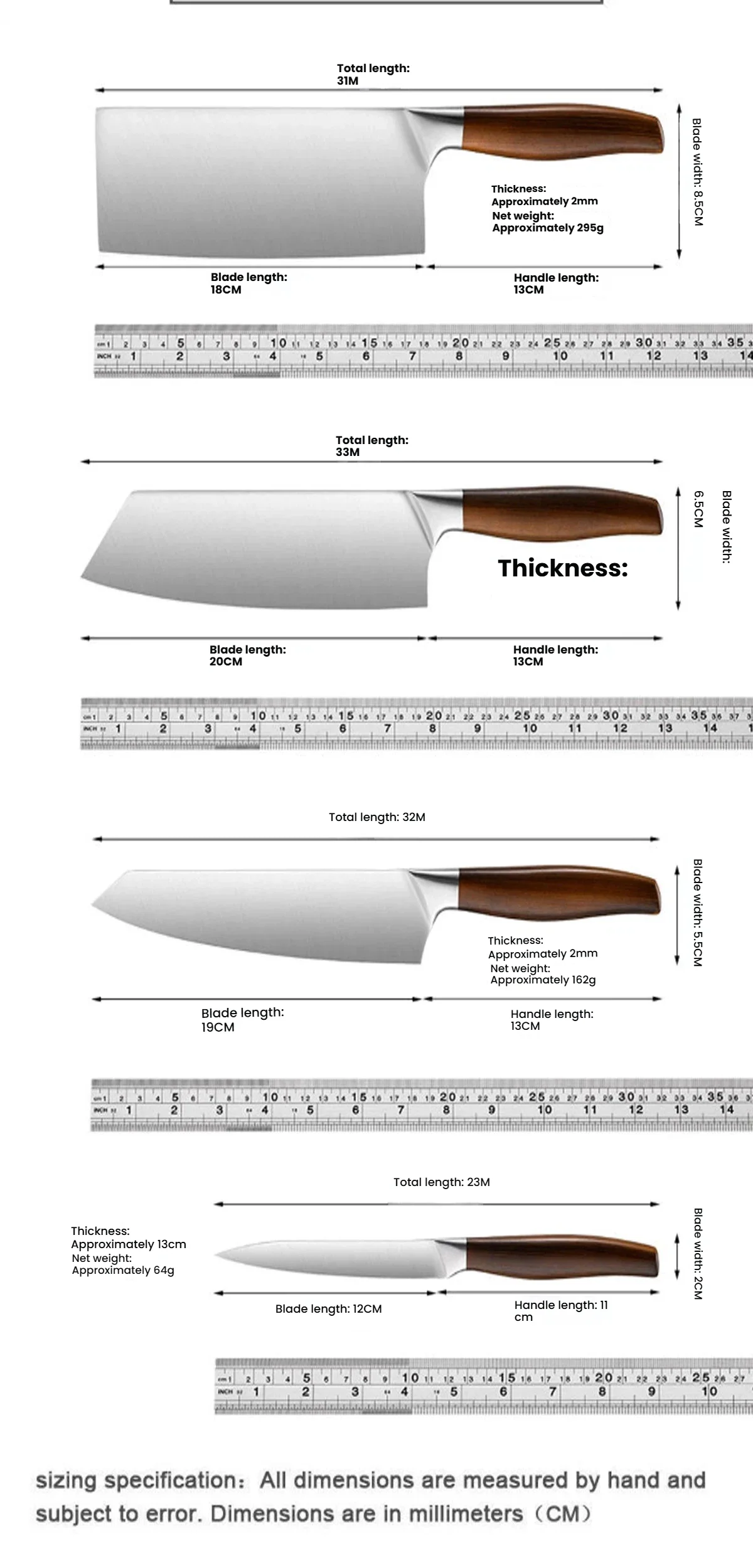 Kitchen Knife Stainless Steel Slicing Cleaver Japanese Chef Fish Cutting Vegetables Meat Cooking Knives Set Tools Kitchen Knives - 6
