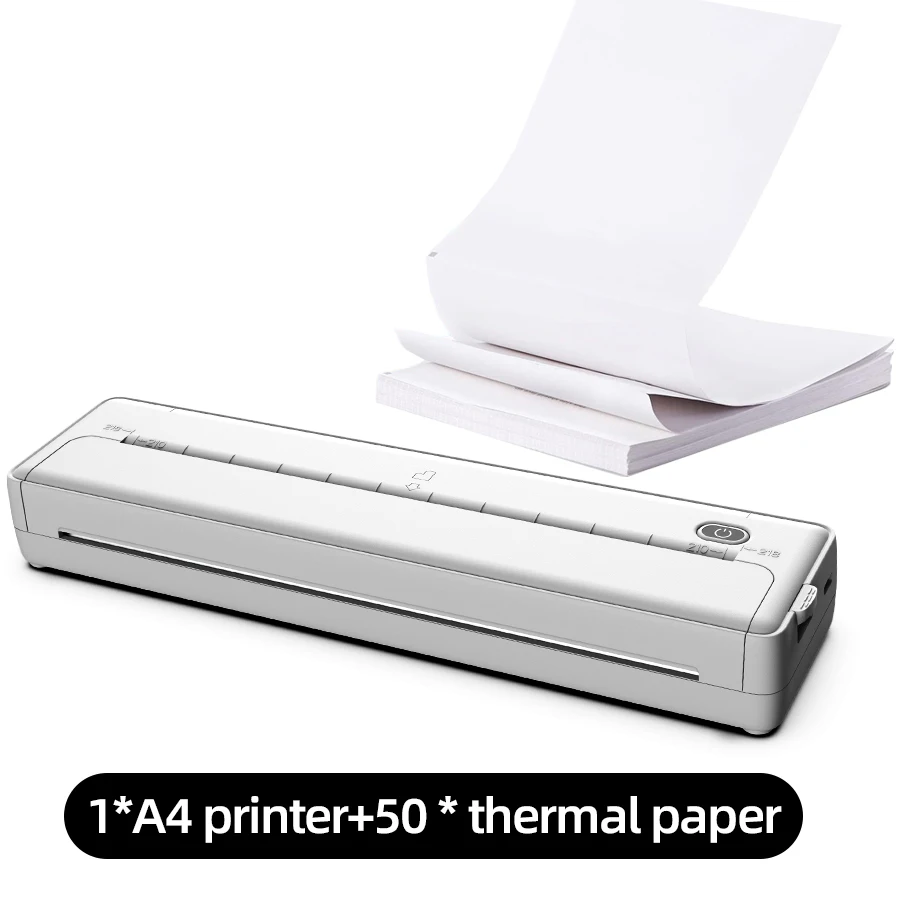 プリンター・複合機 A4 Portable Thermal Printer A4 GT08 Thermal Printer Wireless Portable Handheld Bluetooth Mini