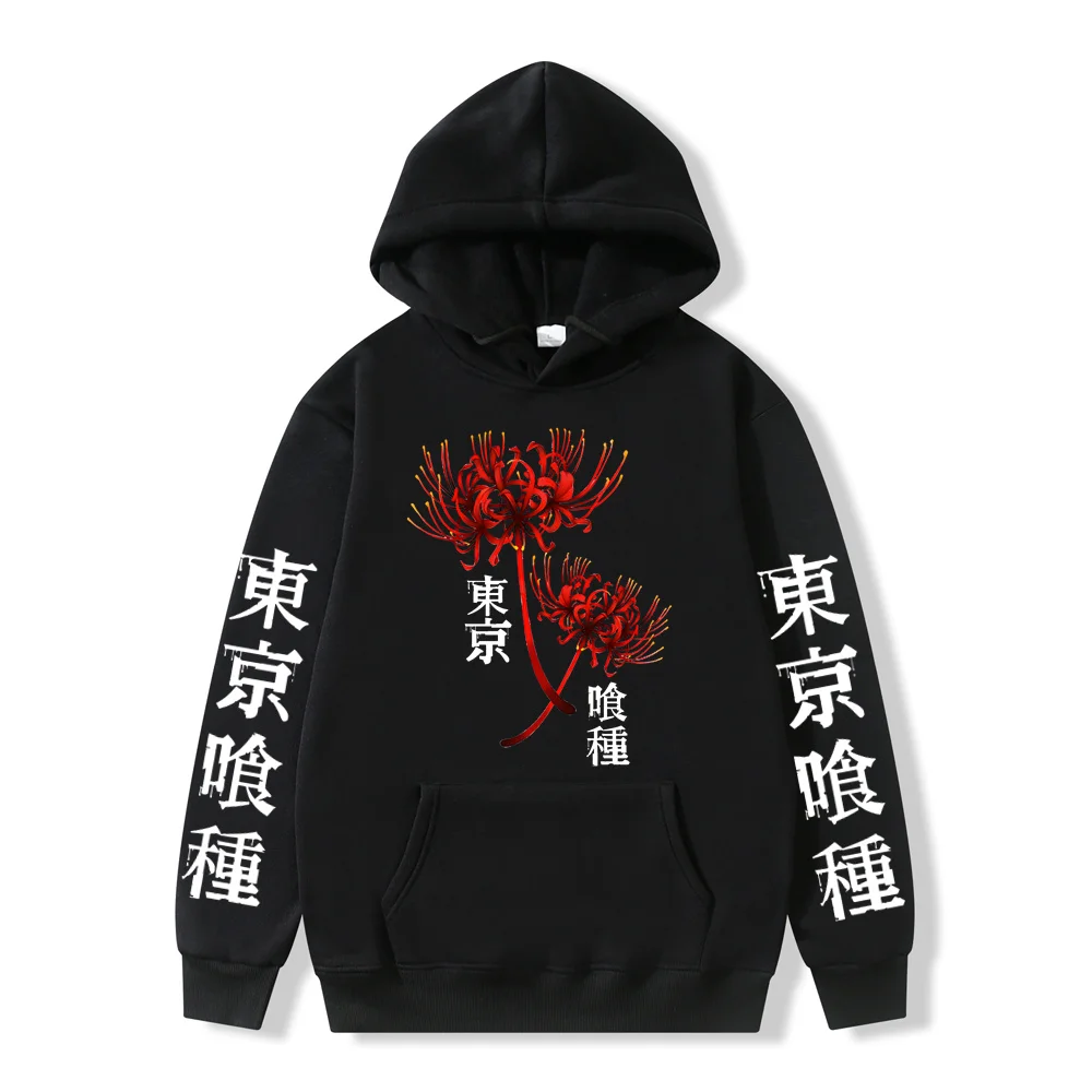 

Tokyo Ghoul Spider Lily Hoodie Anime Kanekiken Pullover Long Sleeve Loose Women Men Sweatshirt Harajuku Oversized Unisex Tops
