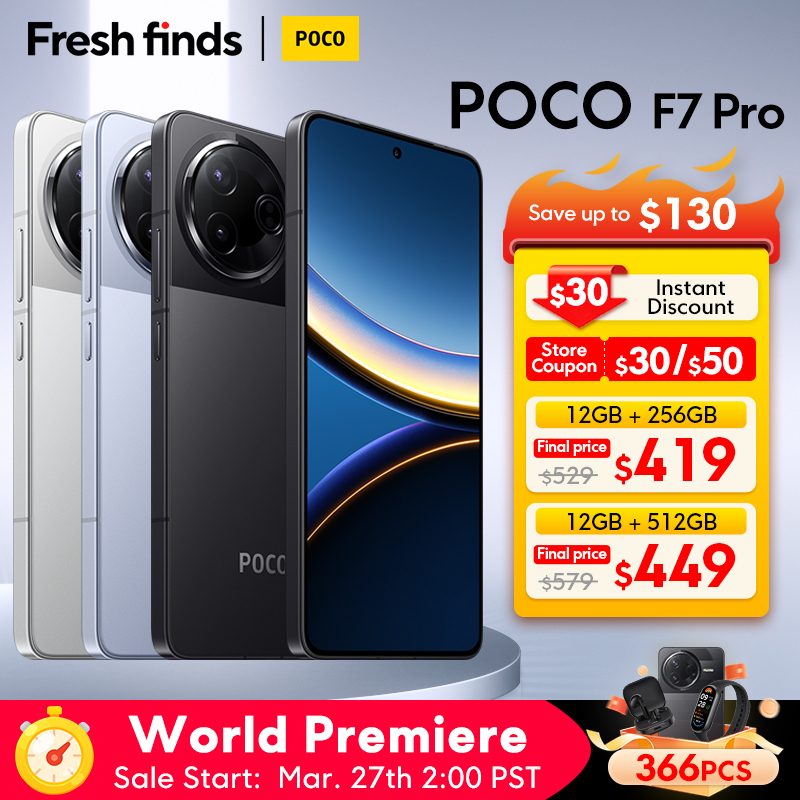ãWorld PremiereãPOCO F7 Pro Global Version Smartphone SnapdragonÂ® 8 Gen 3 50MP dual camera with OIS 90W HyperCharge 5G NFC