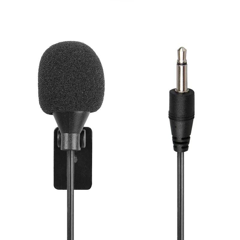 

5m Microphone Cable Low Impedance Anti Noise U-type Fixing Clamp Car For Radio GPS External Mic 2.5mm Connector