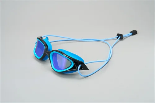 Adult Swim Goggles Men Rope Head Colorful Electroplated Polarized Light Waterproof and Anti-fog Outdoor Swimming Goggles