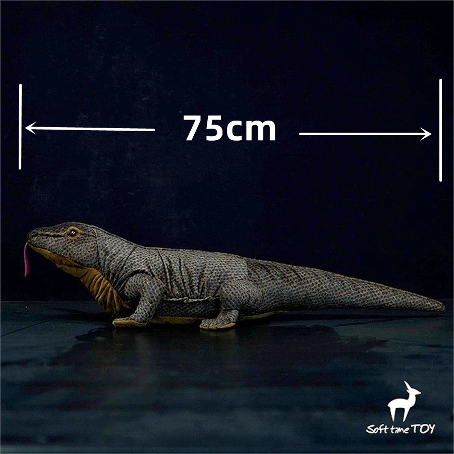 Komodo Dragon High Fidelity Anime Cute Plushie Iguana Gaint Lizard Plush Toys Lifelike Animals Simulation Stuffed Doll Kawai Toy 2