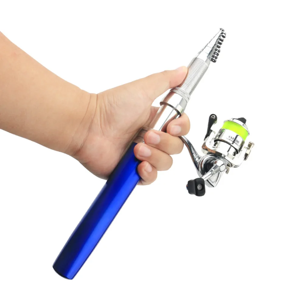 Portable Pen Shape Fishing Rod Telescopic Aluminum Alloy Fishing