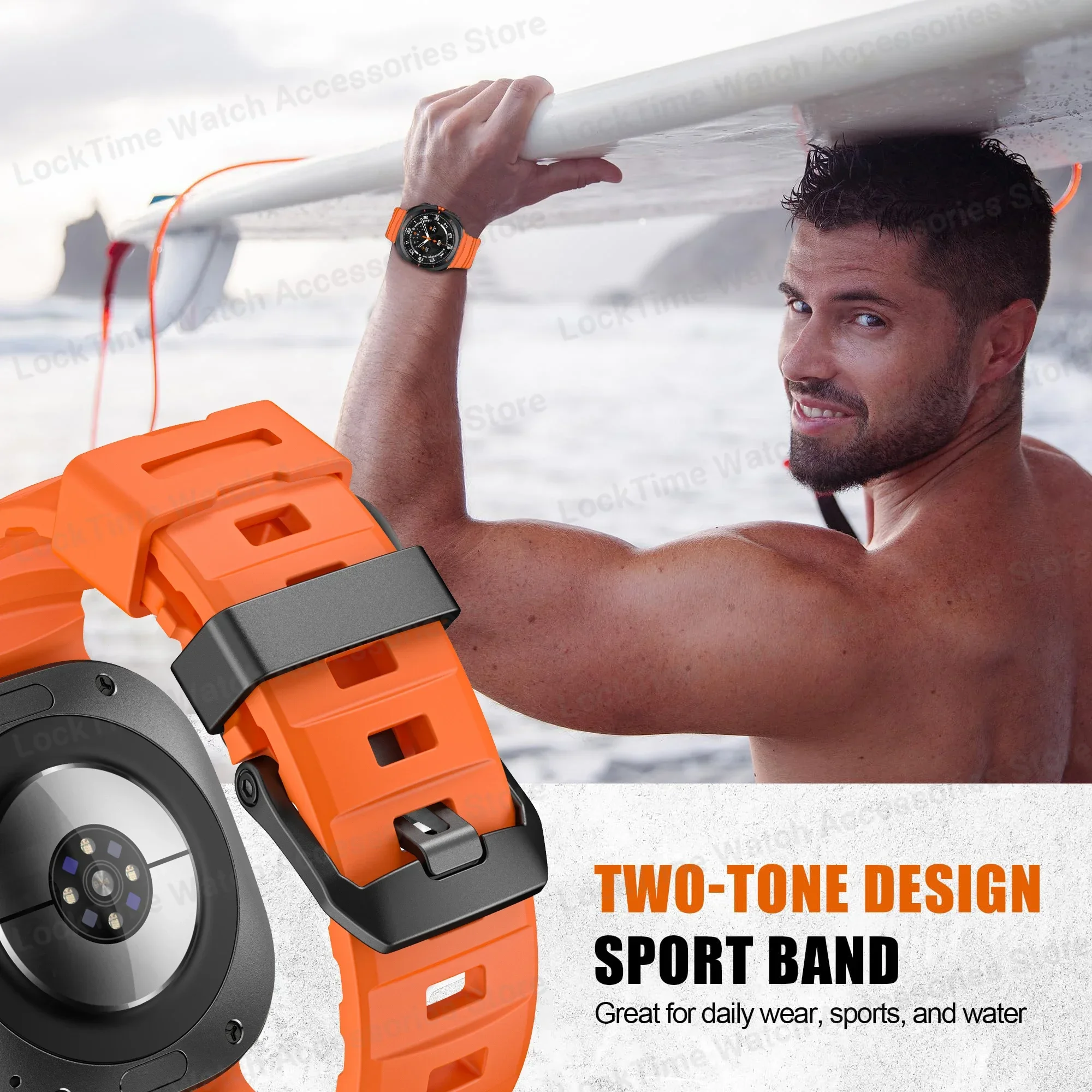 Silicone Sport Strap for Smartwatch - 47mm Bracelet Accessory