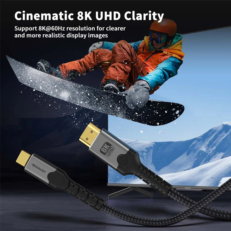 Ultra High-Resolution USB-C to HDMI Cable Adapter