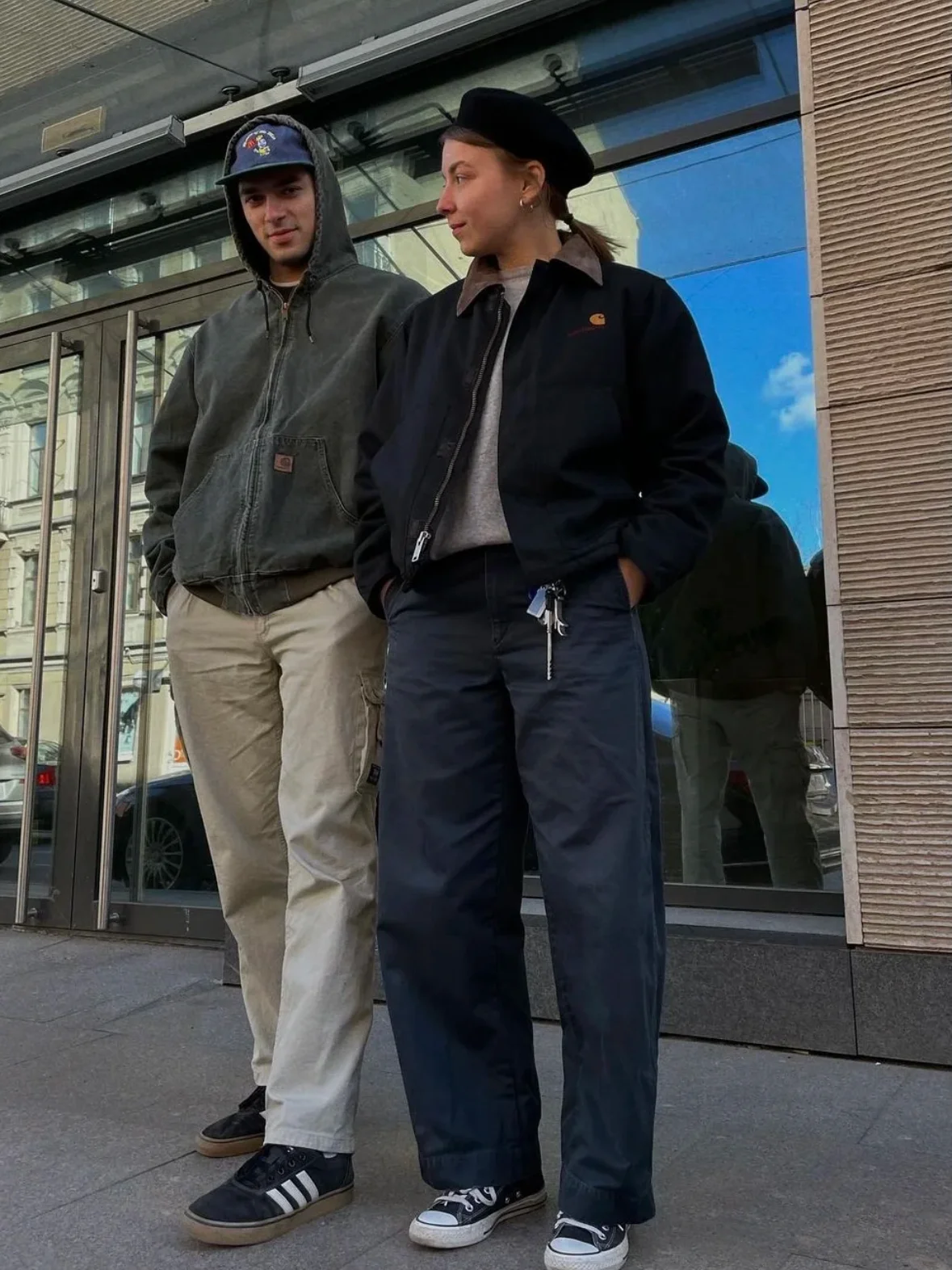 American Detroit Sle Men's Hoodie Jaet Waed Vintage Loose Fit Windproof Autumn Winter Outerwear Simple Casual Coat