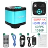 4K 48MP Video Microscope HDMI USB Industrial Microscope Camera 1-130X/150X/180X Zoom C Lens For Soldering Repair Image Collectio 4