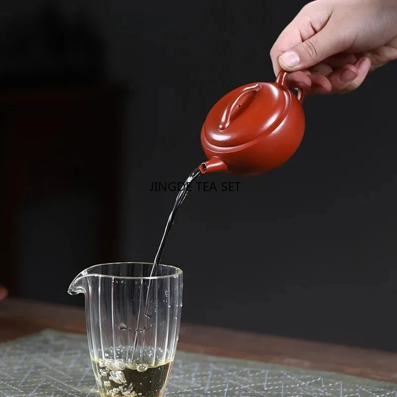 110ml Yixing Small Capacity Purple Clay Pot Handmade Raw Mineral Dahongpao Beauty Pot Kung Fu Tea Set