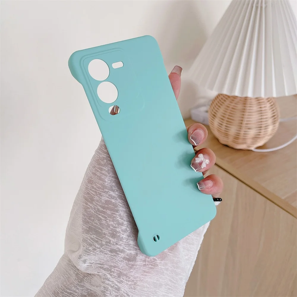 Étui mat sans cadre couleur bonbon pour vivo S15 V23 S12 S10 Pro S15e S10e V23e 5G mince couverture de pare-chocs antichoc PC dur_voghion.com